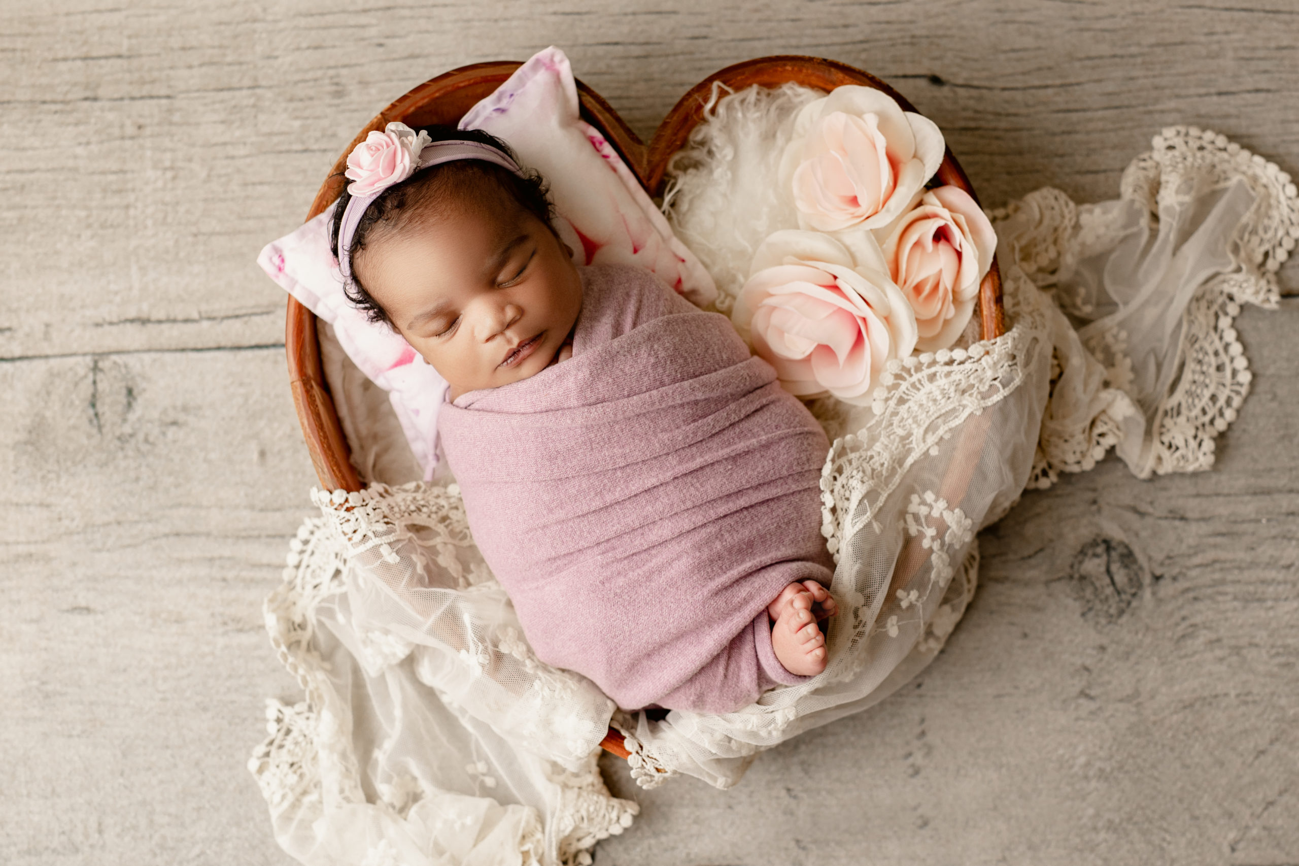 photo of a newborn baby girl taken in waukesha county